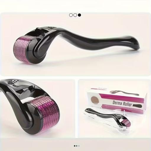 "Derma Roller with 0.5 mm titanium microneedles – scalp care tool for stimulating hair growth and improving circulation"
