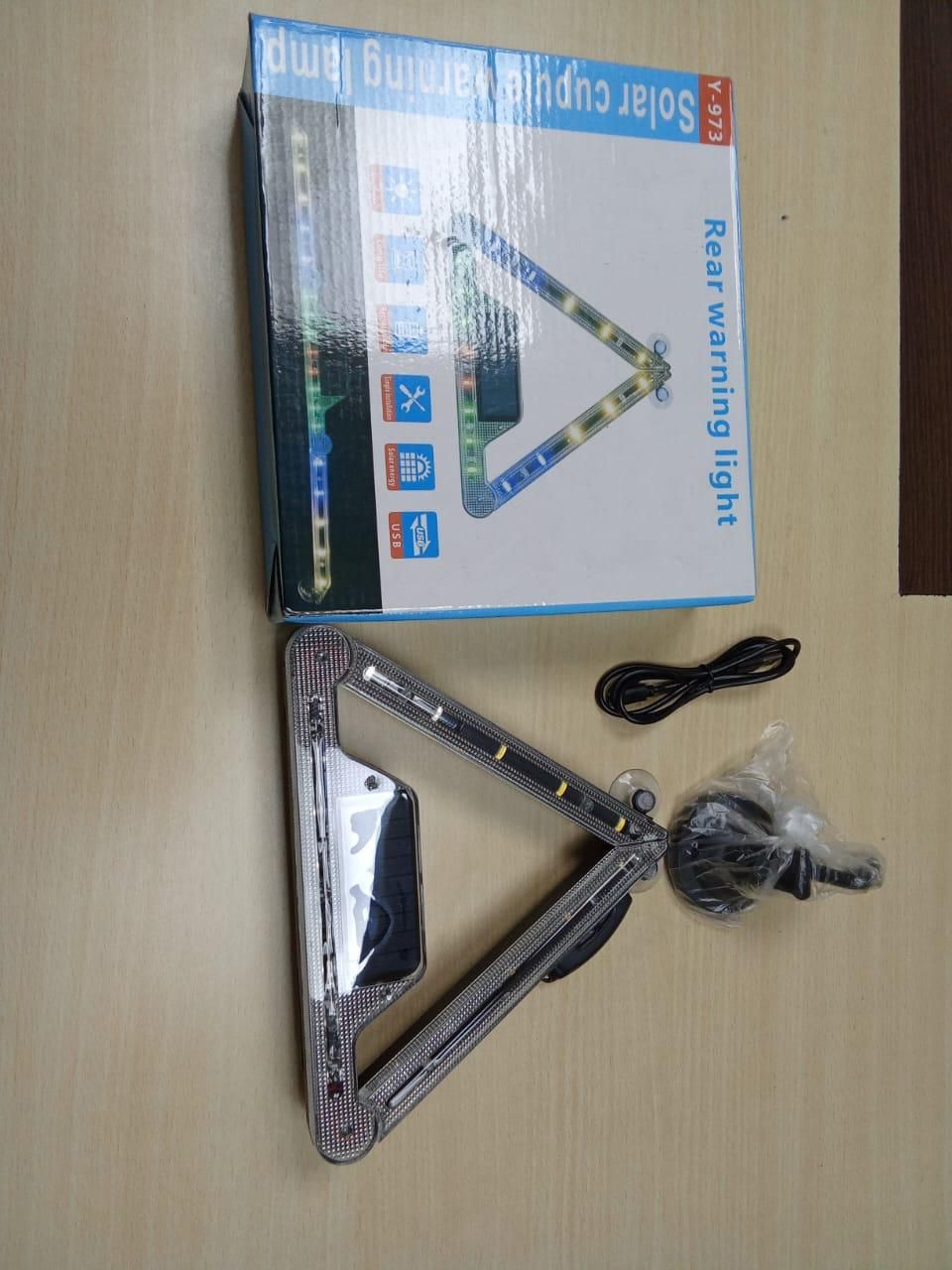 Sharattn solar powered wireless road safety signal light led warning triangle for car breakdown emergency India