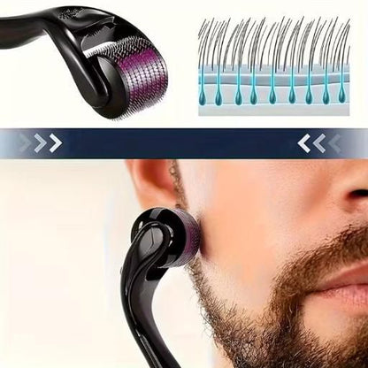 "Derma Roller with 0.5 mm titanium microneedles – scalp care tool for stimulating hair growth and improving circulation"