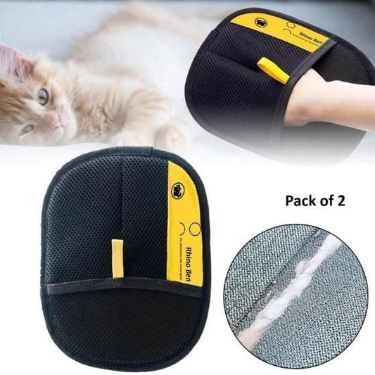 Sharattn™ 2-Pack Pet Grooming & Hair Removal Gloves – Gentle Massage & De-shedding Mitts for Cats & Dogs