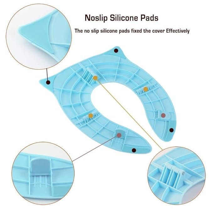 Folding travel toilet seat portable kids potty training cover assorted colors from Sharattn Kolkata India