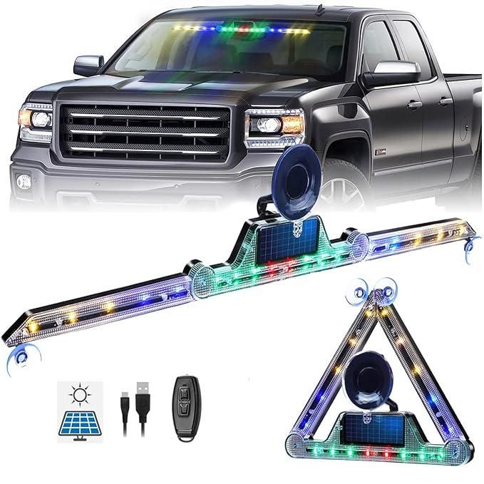 Sharattn solar powered wireless road safety signal light led warning triangle for car breakdown emergency India