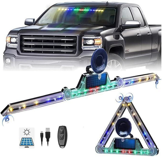 Sharattn solar powered wireless road safety signal light led warning triangle for car breakdown emergency India