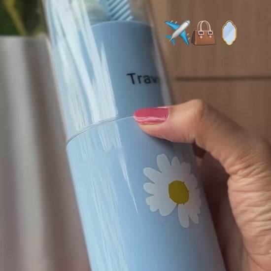 Pack smart with the Sharattn™ 6-in-1 Travel Kit. Holds toothbrush, toothpaste, shampoo, and towel in one compact cup. Leak-proof and portable.